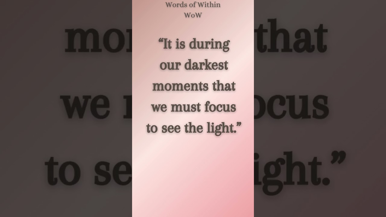 Wow Daily Dose of Wisdom - focus light 