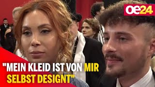 "Mein Kleid ist von mir selbst designt" | Tara Tabitha am Red Carpet