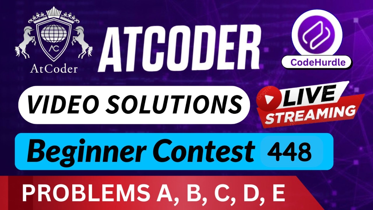 AtCoder Beginner Contest 448 | Video Solution - (A to E) By Aftab Naik ...