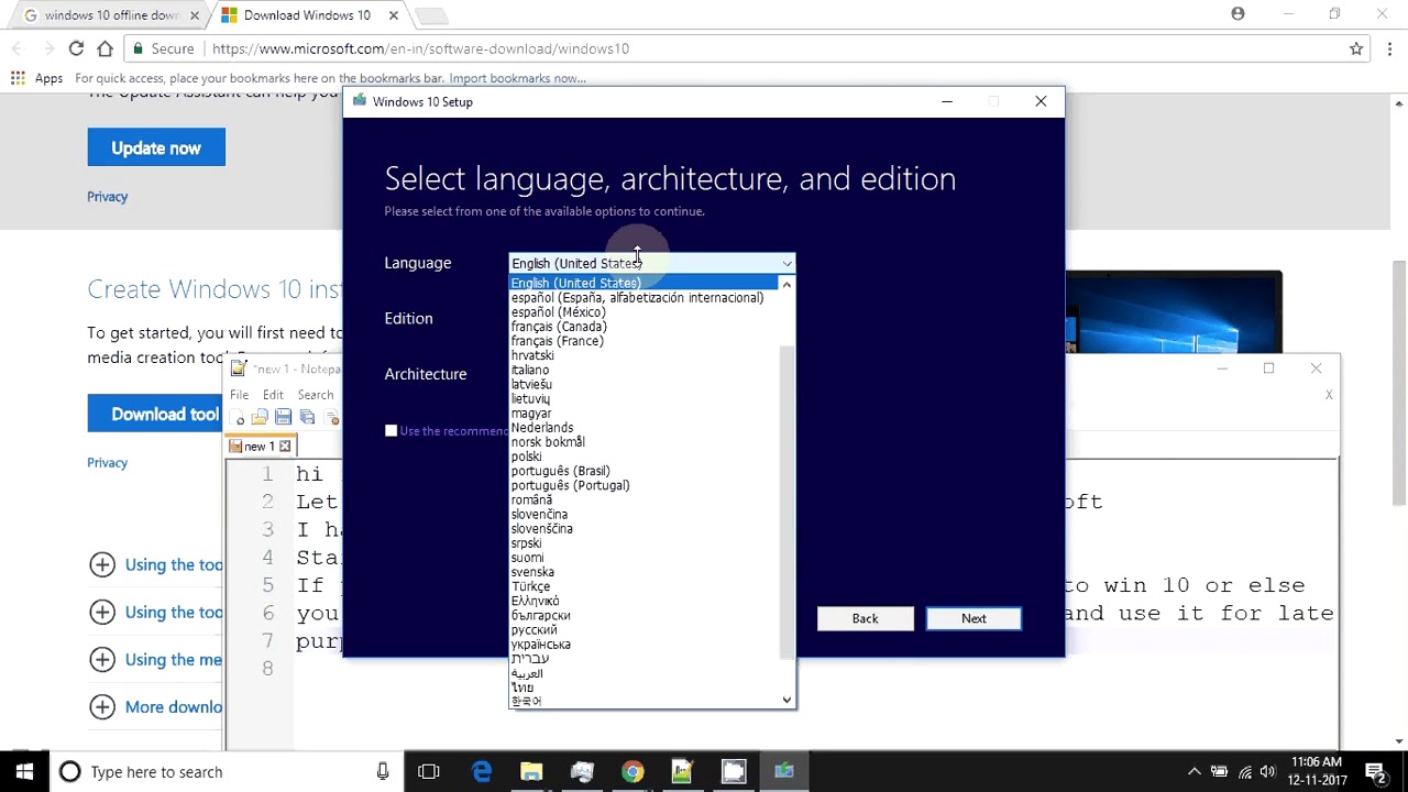 Windows 10 Pro/Home 1609 build Original Download - YouTube