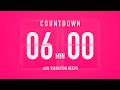 6 Minute Countdown Timer 💓 Flip Clock with Vibration Beeps