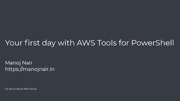 Your First Day with AWS Tools for PowerShell