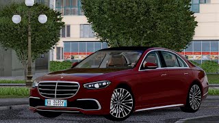 2021 Mercedes S450 4MATIC - City Car Driving | Logitech G29 screenshot 2