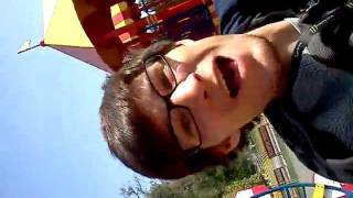 Boy Slides Down Doing Splits