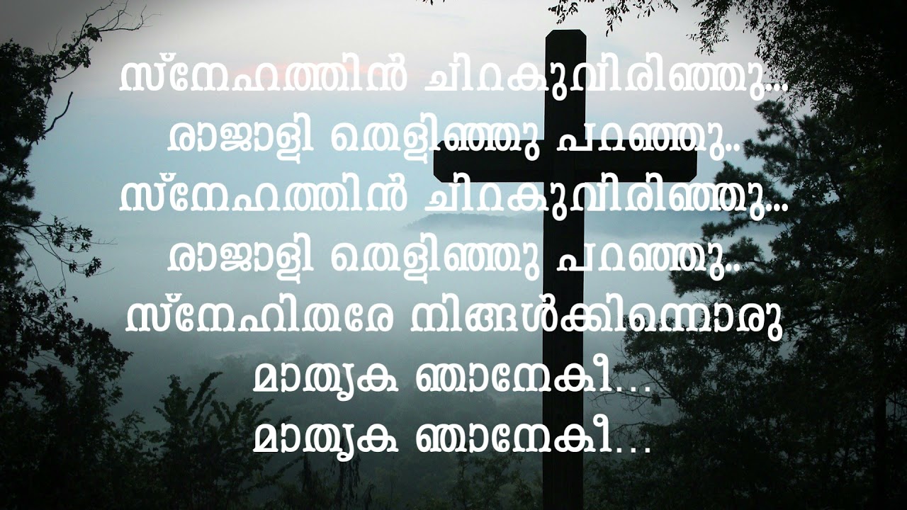 Christian devotional song karaoke with Malayalam lyrics Thalathil Vellameduthu