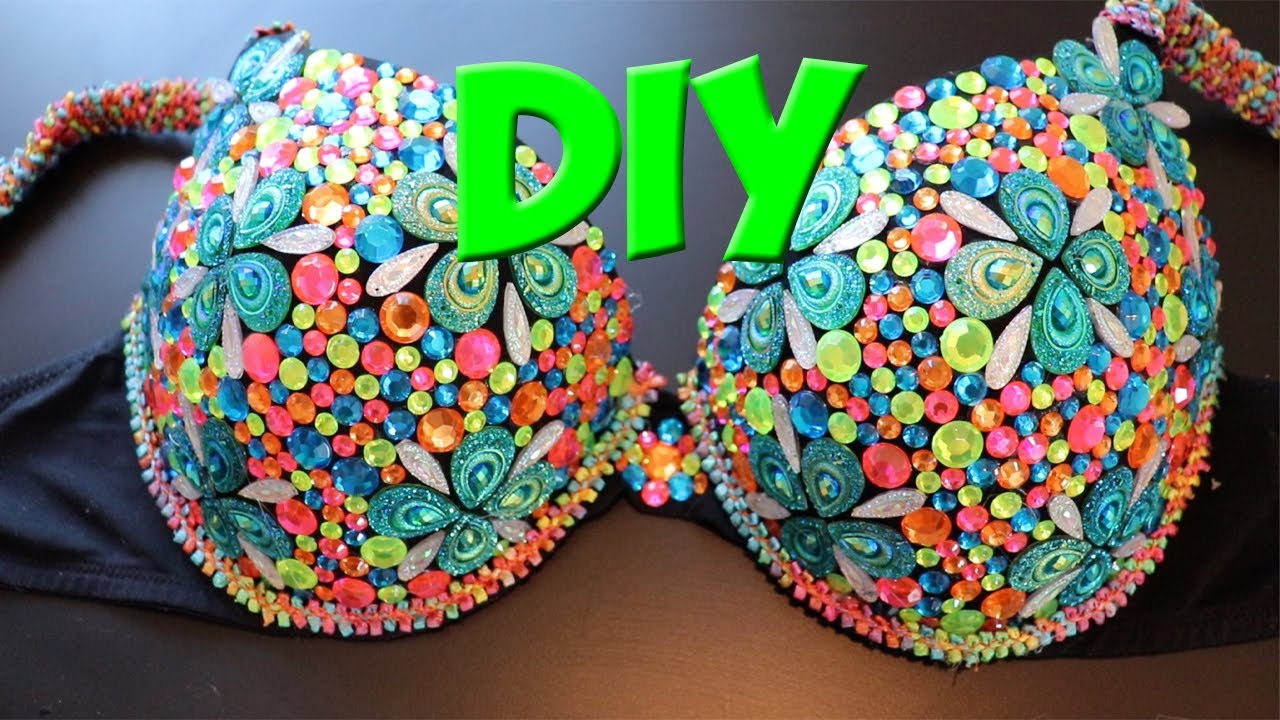 DIY Caribana EDC Festival Bra  How to Carnival or Halloween Costume 