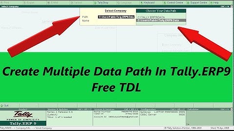 How to Set Multi Data path in tally ? Set Multiple data path in Tally