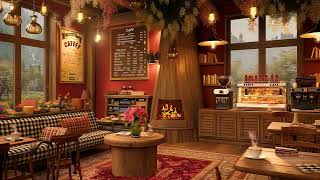 Rainy Morning Summer Atmosphere In The Cozy Coffee Shop  Smooth Jazz Music for Work, Study, Focus