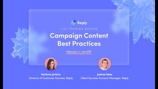 Details Campaign Content Best Practices [Live Training Session] Guide