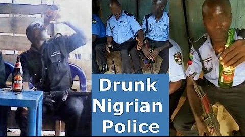 Several Drunk Nigerian Police 👮‍♂️ Officers Caught On Camera, Who is to blame?