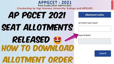 APPGCET 2021 Seat Allotments Released 🤩//How to Download APPGCET 2021 Seat Allotment order in Telugu