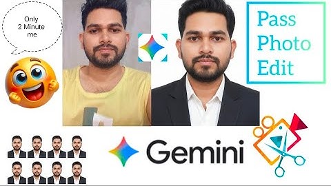 Passport Size Photo in 1 Minute with Gemini AI #gemini #editing ‎⁨@Techamith143⁩  