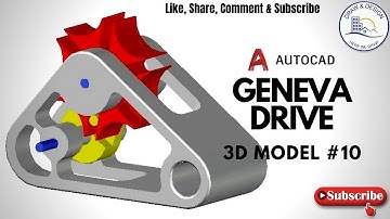 Geneva Drive mechanism| 3D Model #10 | Draw & Design