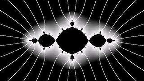 Julia fractal, unit circle (distance and field lines)
