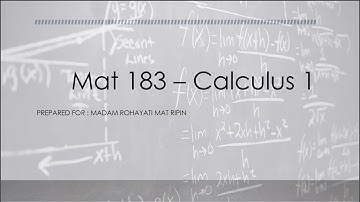 Mat 183 – Calculus 1