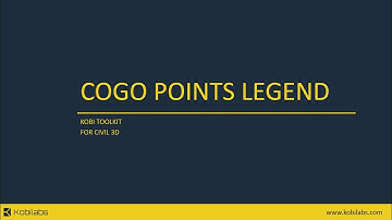 Civil 3D COGO Points Legend Improvements - Kobi Toolkit