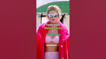 Taylor Swift Misheard lyrics & Actual lyrics | #taylorswift #shorts