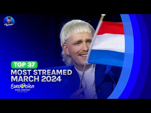 Eurovision 2024: Top 37 MOST STREAMED (MARCH 2024) [SPOTIFY]