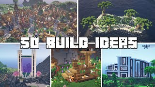 50+ Build Ideas for your Minecraft Survival World!