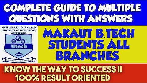 MAKAUT MCQ GUIDE || DIGITAL ORGANIZER || FOR ODD SEM EXAM || LINK INSIDE