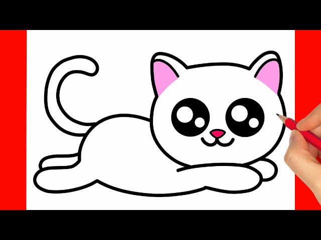 Como Desenhar GATO FÁCIL - How to draw CAT BEAUTIFUL EASY - Cara menggambar  