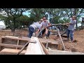 Finally!!! Pouring the retaining wall. Pumping concrete with Muddyfeet