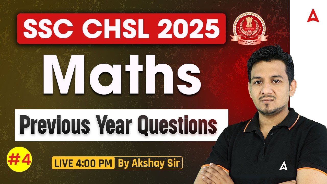 SSC CHSL Maths Classes 2025 | SSC CHSL Maths Previous Year Questions ...