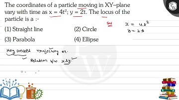 The coordinates of a particle moving in \( \mathrm{XY} \)-plane var...