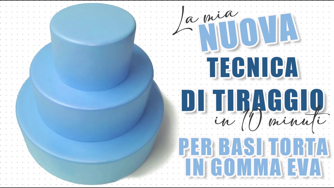 La mia NUOVA TECNICA di tiraggio della GOMMA EVA PER TORTE.- MY NEW TECHNIQUE FOR EVA FOAM CAKES