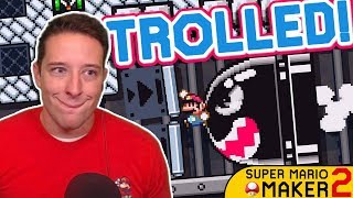 MAYRO'S FIRST Mario Maker 2 TROLL Level Was Made Specially For Me!!