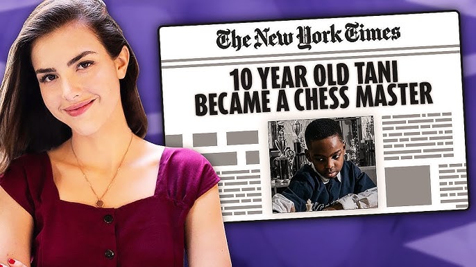 12-year-old chess prodigy FM Tani Adewumi plays blindfolded chess