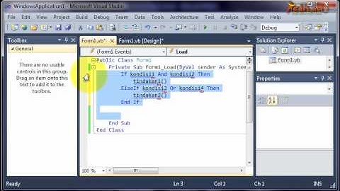 Virtual Basic 2010 - Fungsi Logika (IF)