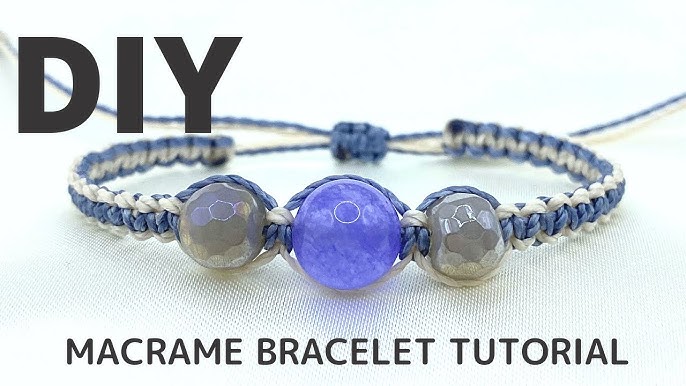 Learn Three Macrame Bracelet Designs using Bicone Beads – Crystals