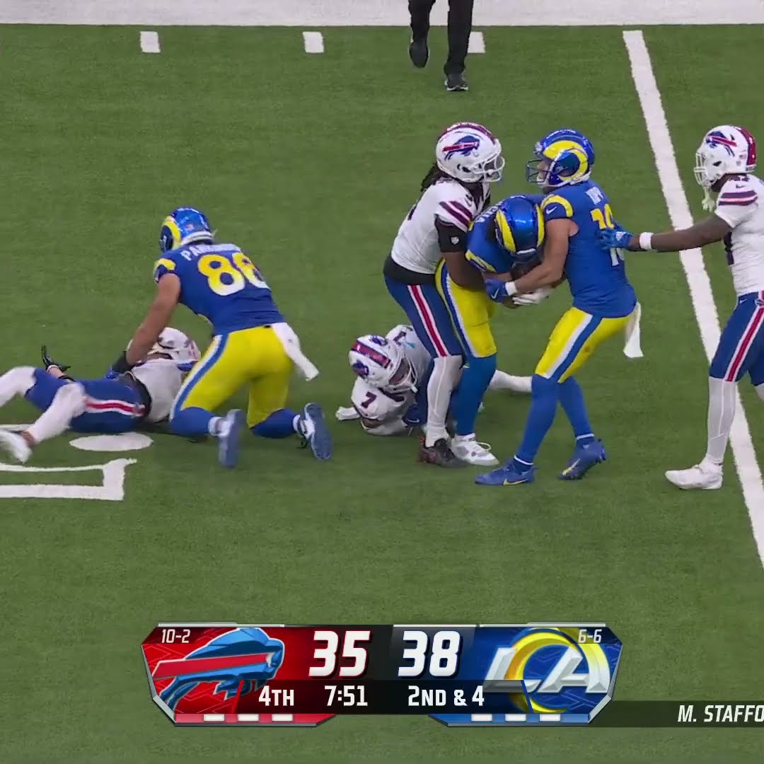 Puka Nacua catches for a 19-yard Gain vs. Buffalo Bills