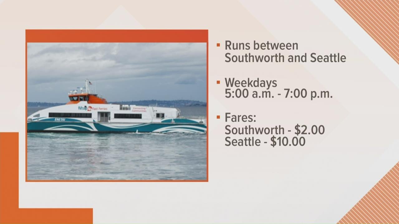 Southworth Fast Ferry service begins Monday