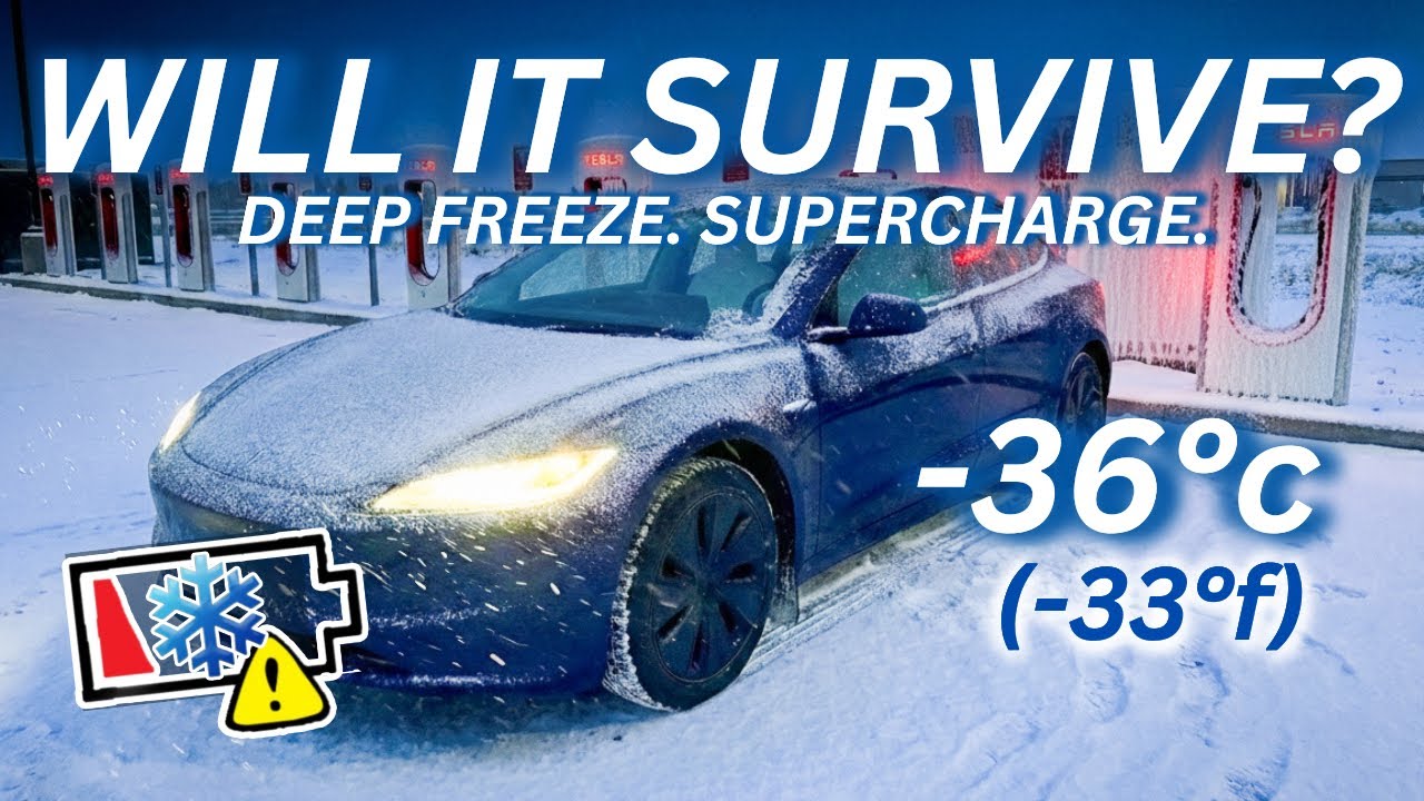 Сможет ли Tesla выдержать экстремальную канадскую зиму (-36°C/-33°F)?