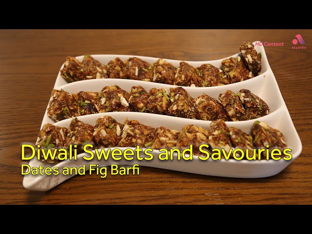 Diwali Sweets and Savouries - Dates and Fig Barfi
