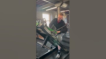 How to set up the reverse band on the Hack Squat #onlinecoach