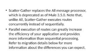 scatter gather flow control