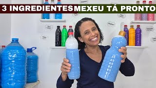 Sabão líquido com 3 ingredientes   pronto de imediato mexeu tá pronto