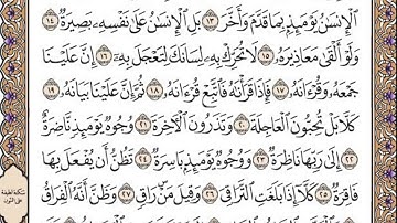 تلاوة رائعة سورة القيامة مكتوبة - امام الحرم الشيخ محمد ايوب www.qoranet.net