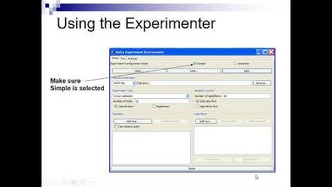 Supplementary Video on Using the Experimenter