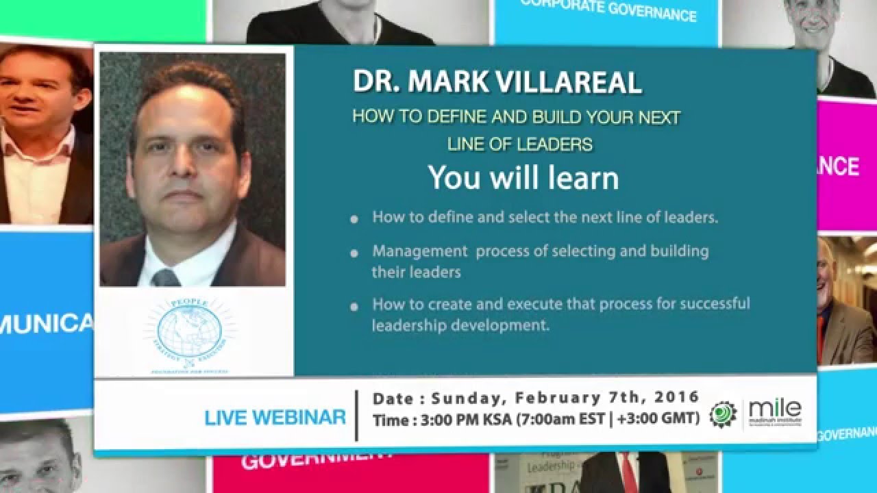 How To Define And Build Your Next Line Of Leaders | Dr Mark Villareal