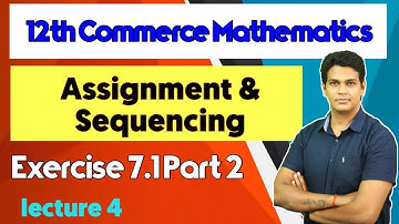 Assignment Problem | Exercise 7.1| Part 2 | Lecture 4 | DE | VSM Academy | MV Sir