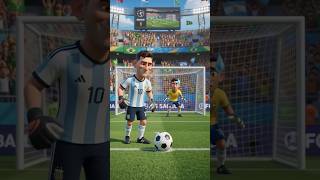 Brazil vs Argentina ⚽ Epic Save & Amazing Goal 😂 | Funny Football Shorts#brazil #argentina