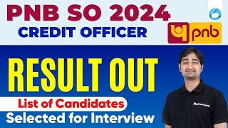 PNB Credit Officer result Out | PNB Credit SO 2024 | PNB SO Credit Officer Interview | By Aditya Sir
