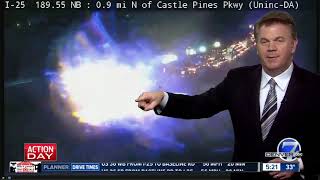 I-25 northbound closed for crash by Castle Pines
