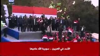 عاجل سوريا   الرئيس الأسد يفاجئ شعبه في ساحة الأمويين