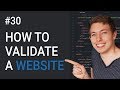 30: How to Validate a Website | Check Website for Errors & Bugs | Learn HTML and CSS