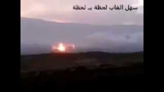 Impressive Hell fire by Russian MLRS in Ghab Plain   Hama